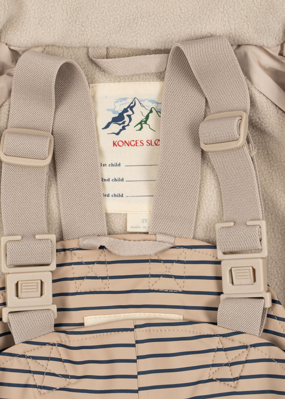 Konges Slojd Rainy Palme Dog Set Stripe La Mer, official product view 7