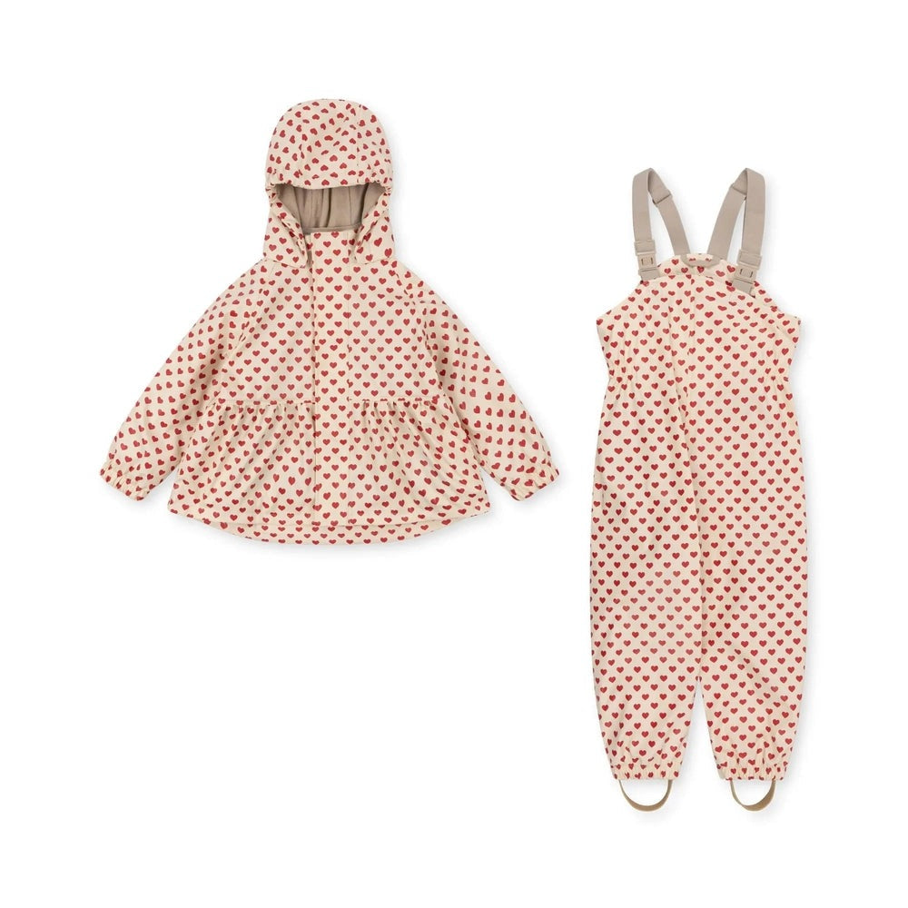 Konges Slojd Rainy Palme Set Coeur Rouge