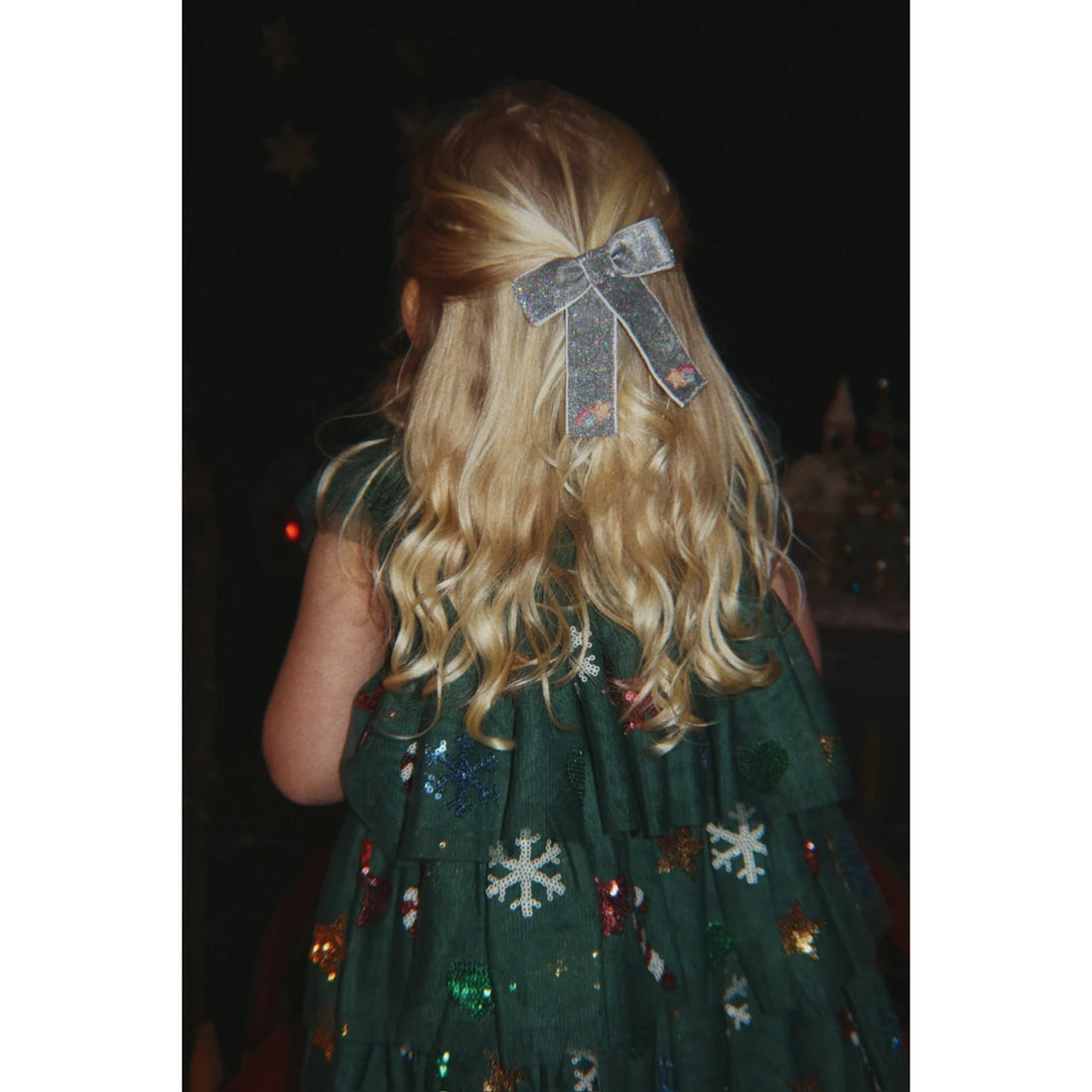 Konges Slojd Yvonne Christmas Dress Hunter Green - Lifestyle View