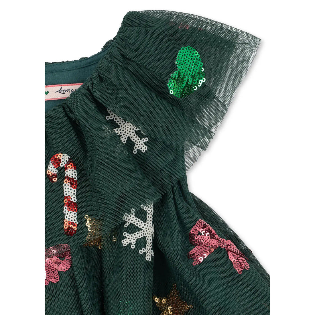 Konges Slojd Yvonne Christmas Dress Hunter Green - Product Detail
