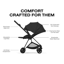 Cybex Platinum Mios 5 Stroller + Fold Cot + Cloud G Pro Recline Infant Car Seat Bundle