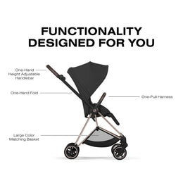 Cybex Platinum Mios 5 Stroller + Fold Cot + Cloud G Pro Recline Infant Car Seat Bundle