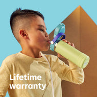 Hydro Flask Kids 12 oz Wide Mouth Bottle With Covered Straw Cap And Boot