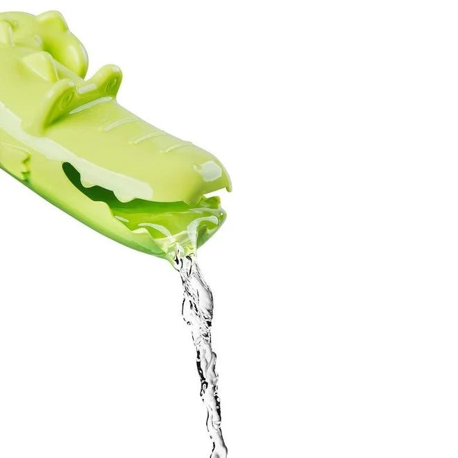 Lilliputiens Anatole floating crocodile bath toy, bright green plastic