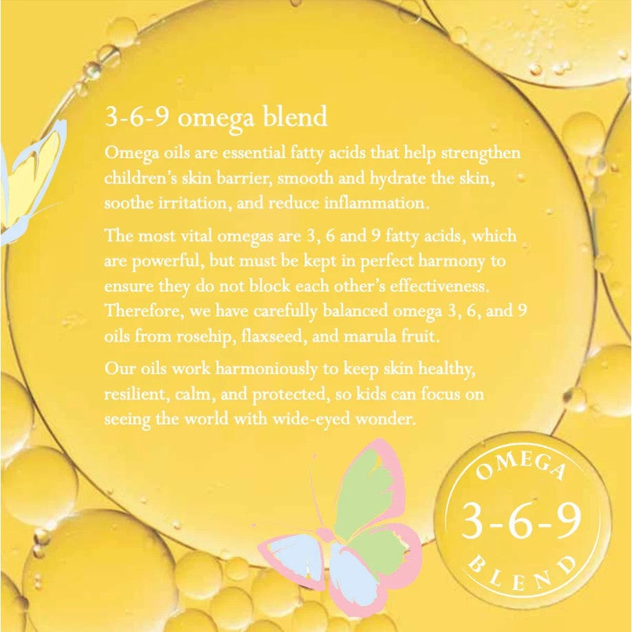 Little Butterfly London Kids Hair To Dream Conditioning Shampoo 300 ml bottle on yellow, with butterfly graphic