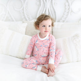 Little Sleepies Bamboo Pajama Set Pink Unicorn