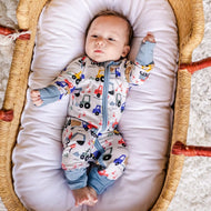 Littlesleepies Construction Bamboo Viscose Zippy