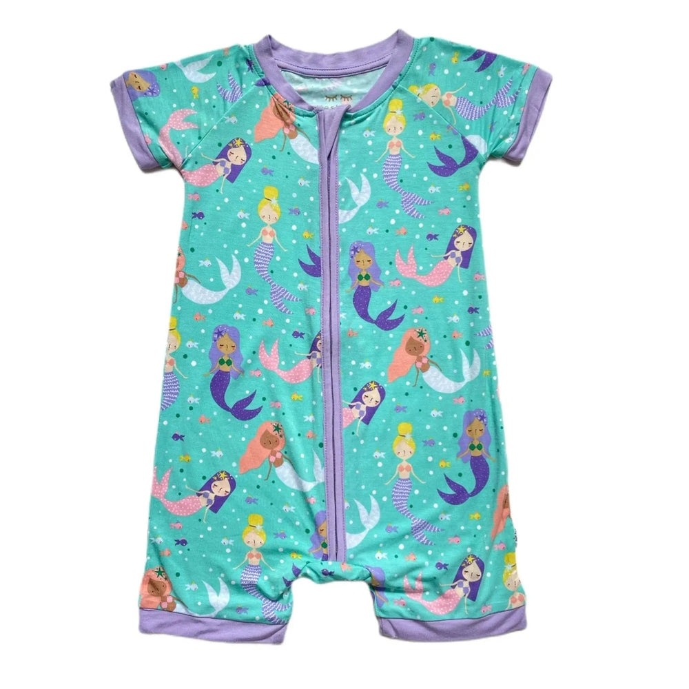 Littlesleepies Mermaid Magic Bamboo Viscose Shorty Zippy