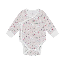 Nest Designs Long Sleeve Kimono Onesie Doggie Meadow