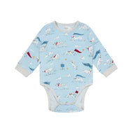 Nest Designs Long Sleeve Kimono Onesie Puppy Park