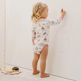 Nest Designs Long Sleeve Kimono Onesie Very Squirrelly