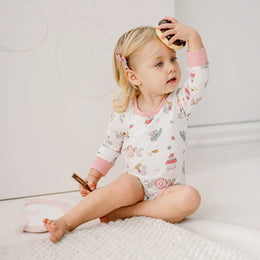 Nest Designs Long Sleeve Kimono Onesie Very Squirrelly