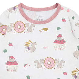 Nest Designs Long Sleeve Kimono Onesie Very Squirrelly