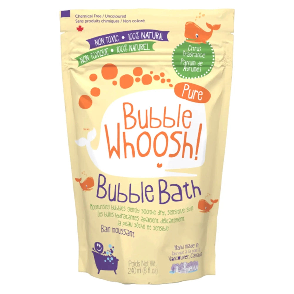 LOOT TOY CO. Loot Toy Co Bubble Whoosh Pure Citrus 240ml stand-up pouch with whale graphics and bilingual text img 1/2