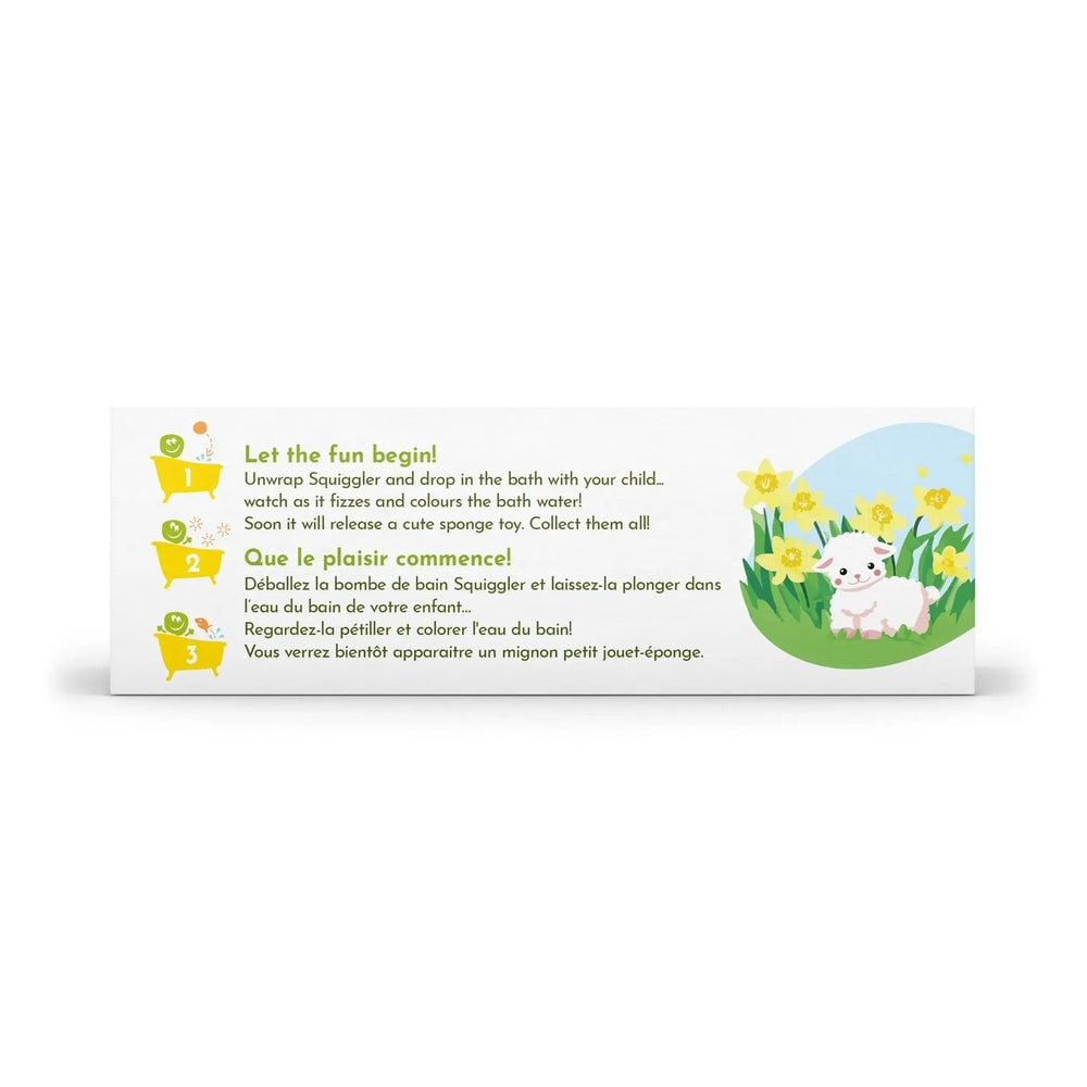LOOT TOY CO. Loot Toy Co Spring Squigglers Limited Edition 3-Pack bilingual instruction card with numbered bathtub steps img 2/3