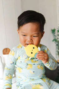 Loulou Lollipop Pajama Set Long Sleeve in TENCEL™ Lyocell - Lemon Squeezy