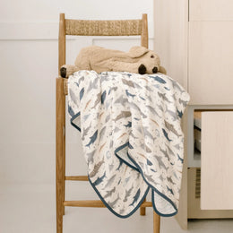 Loulou Lollipop Quilt Blanket in Muslin