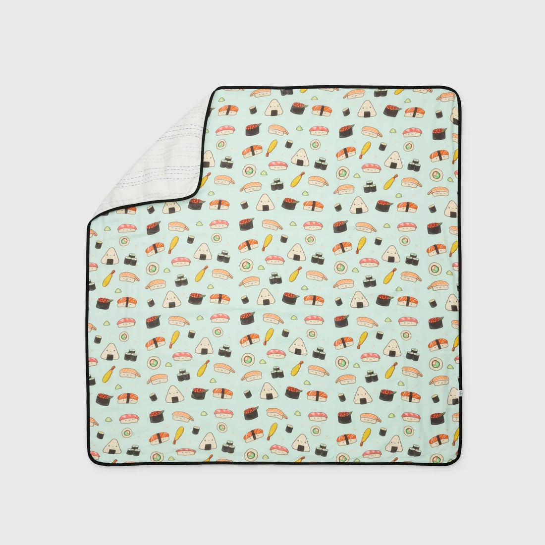 Loulou Lollipop Baby Muslin Quilt in Tanboocel® Bamboo Viscose - Sushi — front product view.