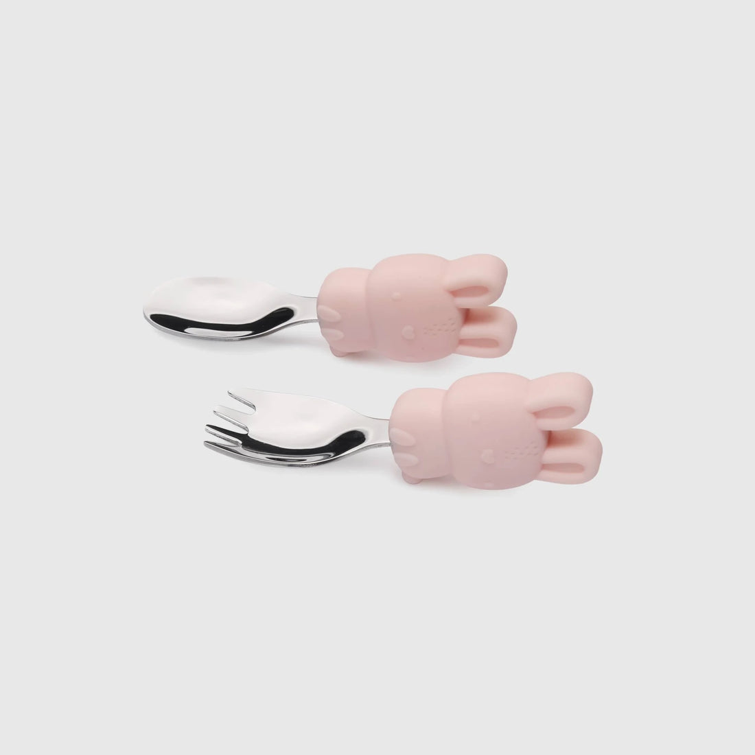 Loulou Lollipop Baby Utensils Set - Bailey Bunny — front product view.