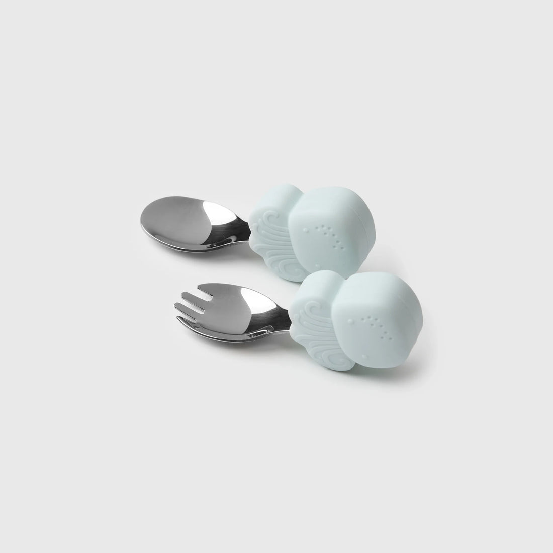 Loulou Lollipop Baby Utensils Set - Olly Octopus — front product view.