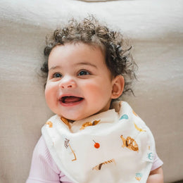 Loulou Lollipop Bib Bandana Set (2-Pack) in Muslin