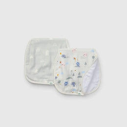 Loulou Lollipop Burp Cloth Set (2-Pack) in Muslin