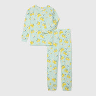 Loulou Lollipop Pajama Set Long Sleeve in TENCEL™ Lyocell - Lemon Squeezy