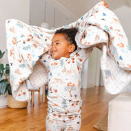 Loulou Lollipop Pajama Set Long Sleeve in TENCEL™ Lyocell - Llama Adventures