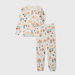 Loulou Lollipop Pajama Set Long Sleeve in TENCEL™ Lyocell - Llama Adventures