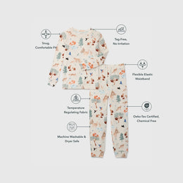Loulou Lollipop Pajama Set Long Sleeve in TENCEL™ Lyocell - Llama Adventures