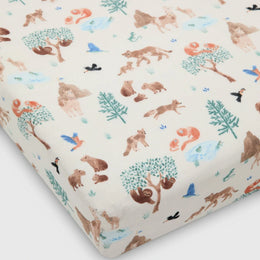 Loulou Lollipop Fitted Crib Sheet in Muslin