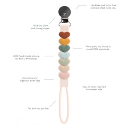 Loulou Lollipop Pacifier Clip Beadless