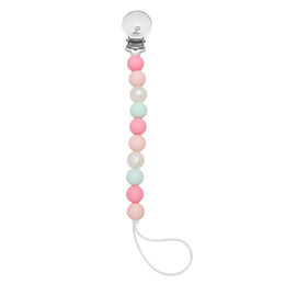 Loulou Lollipop Pacifier Clip Lolli in Silicone - Pink Mint