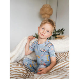 Loulou Lollipop Short Sleeve Long Pants Pajama Set Tiny Engineers