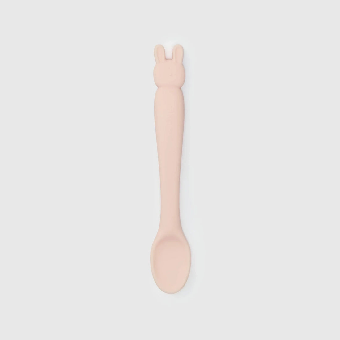 Loulou Lollipop Silicone Baby Spoon - Bailey Bunny — front product view.