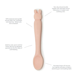 Loulou Lollipop Spoon for Feeding in Silicone - Bunny