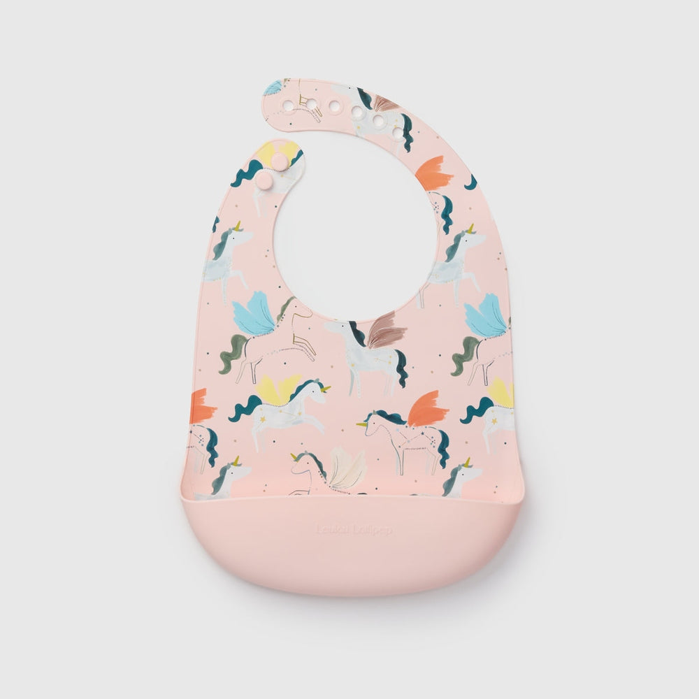 Silicone Bib Printed - Unicorn Ballet