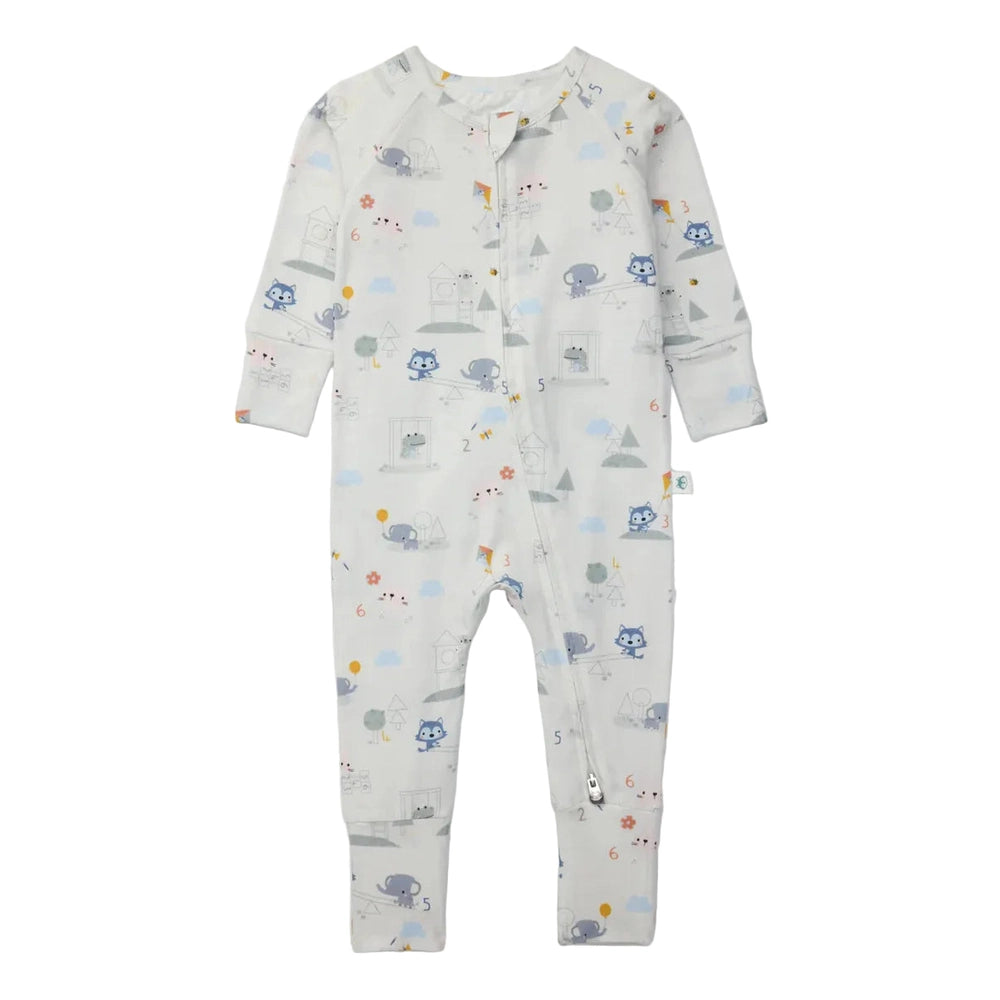 LOULOU LOLLIPOP Loulou Lollipop Sleeper Mini Mathletes henley button placket with ribbed cuffs and ankles img 1/6