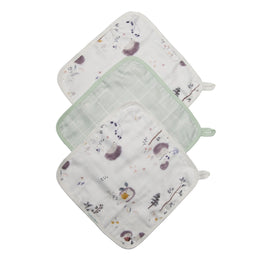 Loulou Lollipop Washcloth Set (3-Pack) in Muslin