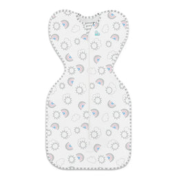 Love To Dream Swaddle Up Original Cotton 1.0 Tog Rainbow White