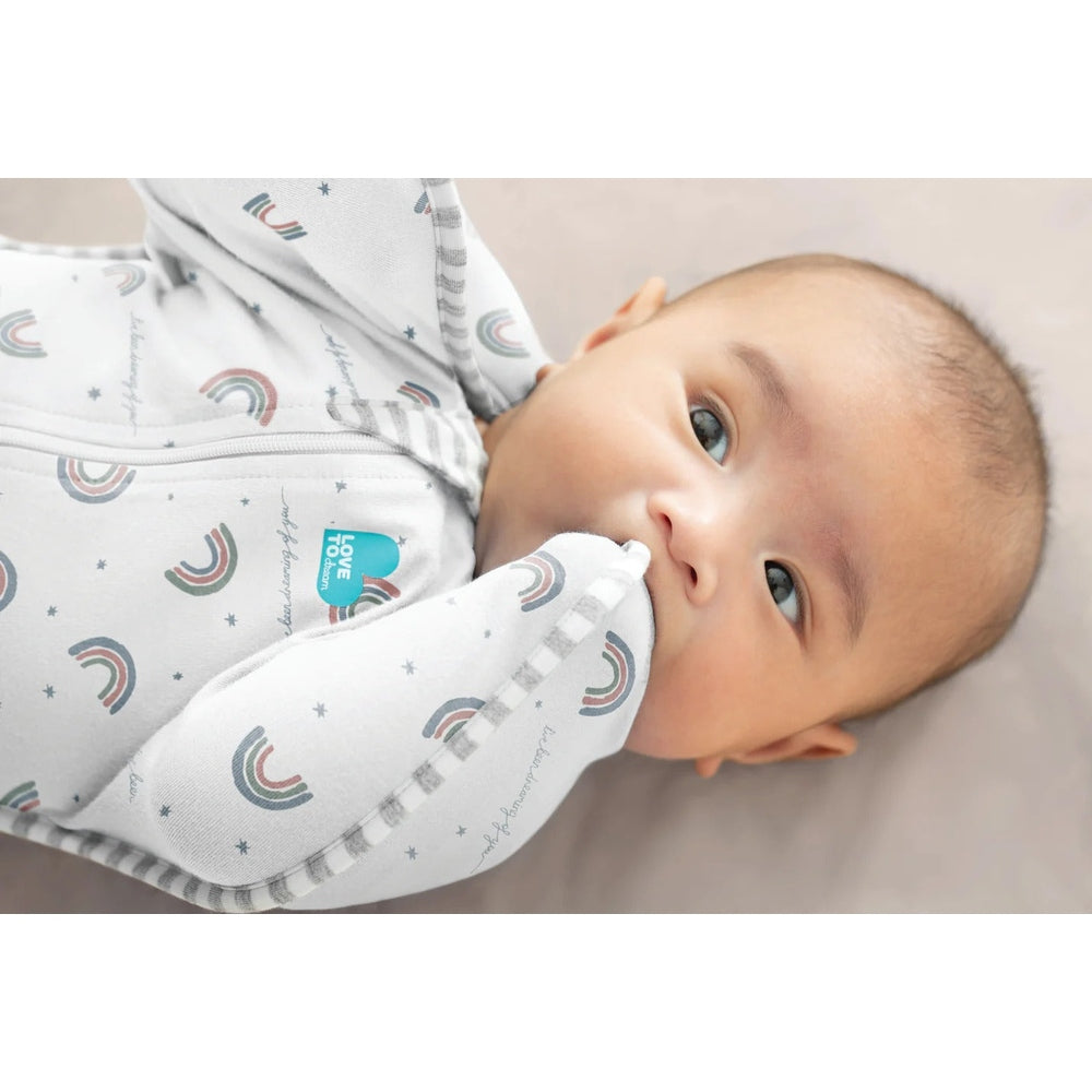 Love To Dream Swaddle Up Original Cotton 1.0 Tog White Rainbow Dream, product view 3