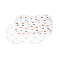 Lulujo Baby Muslin Burp Cloths Barnyard & Hens Chicks 2Pack