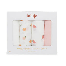 Lulujo Baby Breathable Bamboo Muslin Swaddle Blankets 4Pack