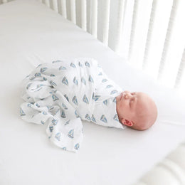Lulujo Baby Cotton Swaddle Vintage Bears & Sailboats 2 Pack