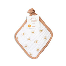 Lulujo Baby Muslin Wash Cloths Suns 3Pack