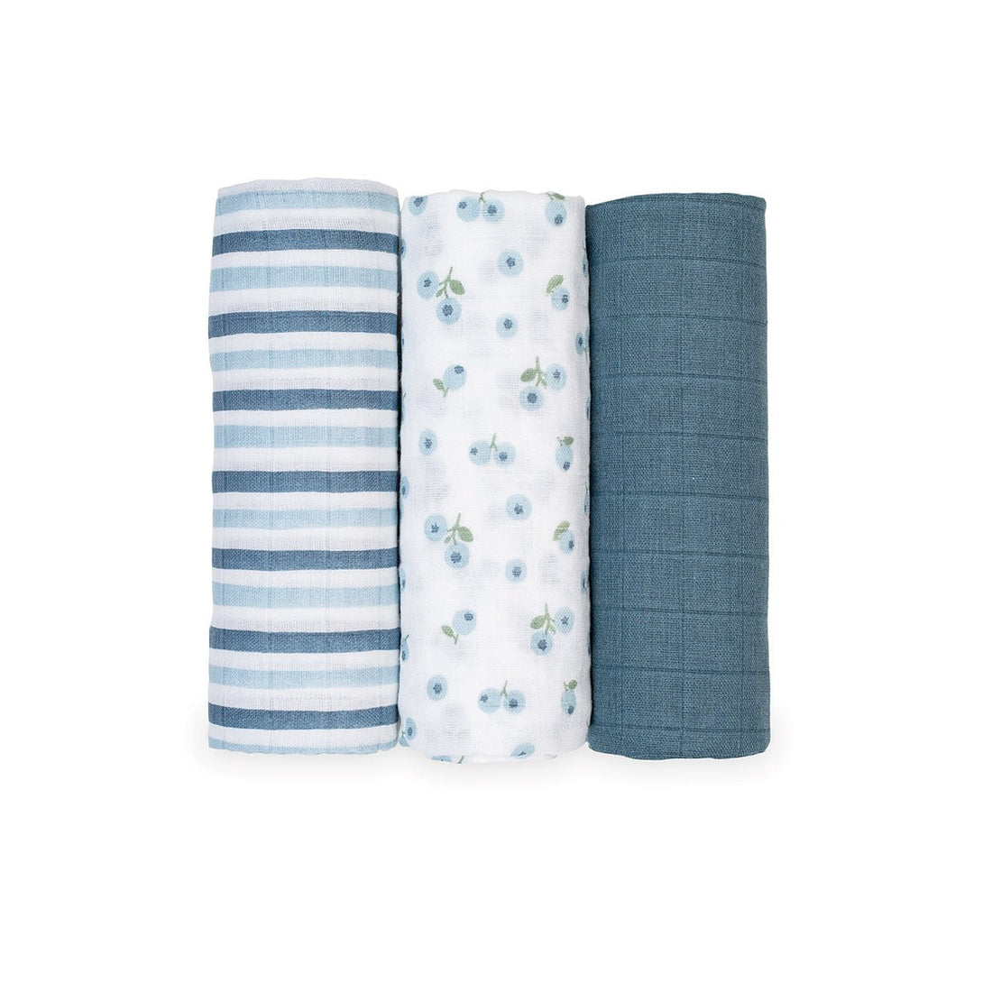 Lulujo Receiving Blanket- 3 Pack – Blueberries – image 1