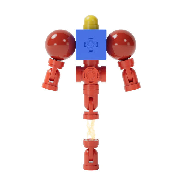 Magfun Magnetic Toy Set figure with red limbs, blue torso, yellow head