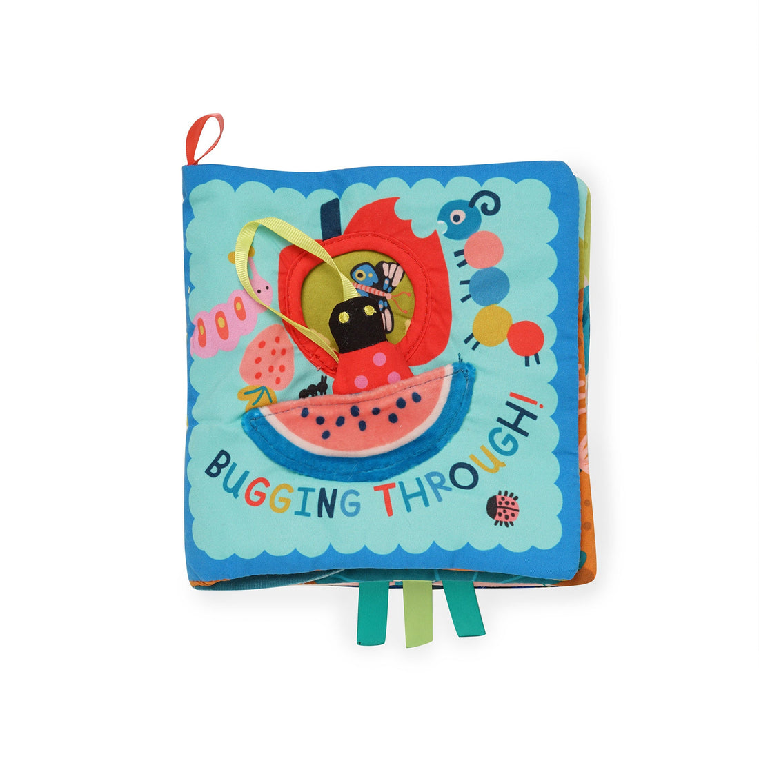 Manhattan Toy Bugging Through Sensory Book - closed cover with bug placed through centre cut-out