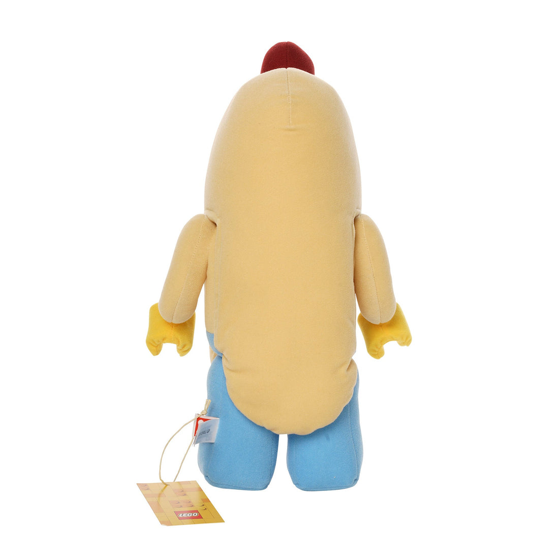 Manhattan Toy LEGO Hot Dog Guy 14" Plush - back view with product tags
