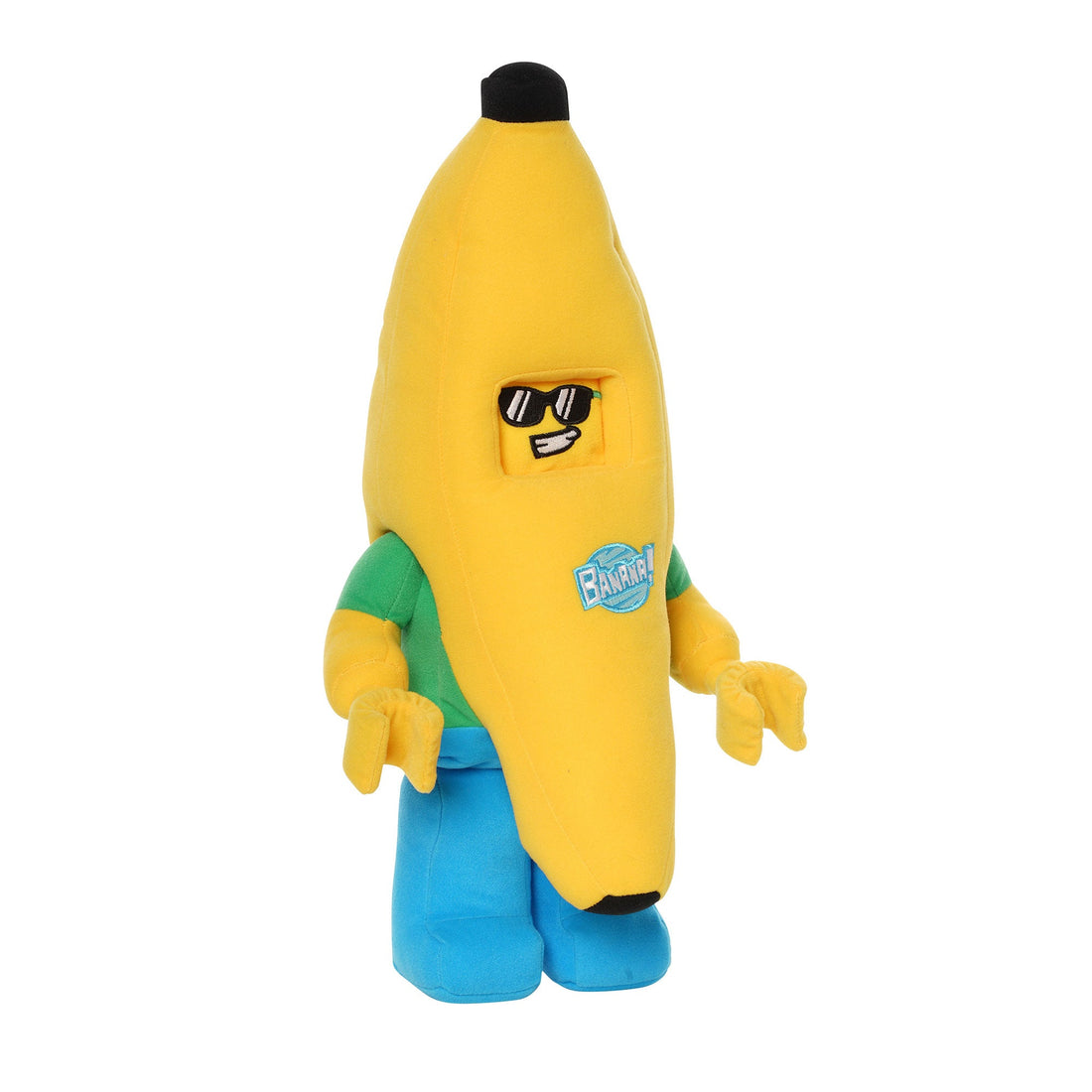Manhattan Toy LEGO Minifigure Banana Guy Plush - 17-inch plush left three-quarter view
